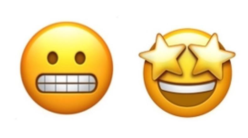 nervous emoji and excited emoji