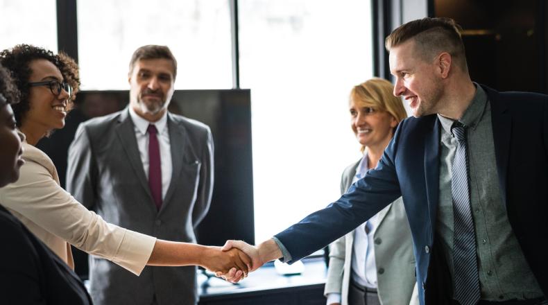 office shake hands