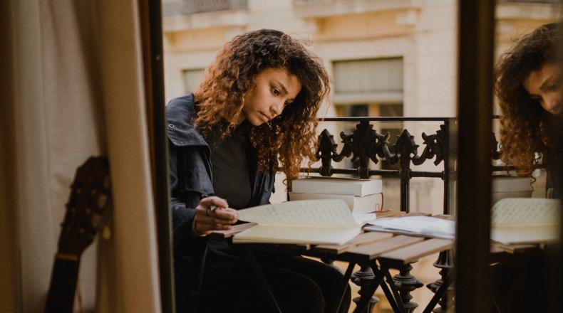 woman reading