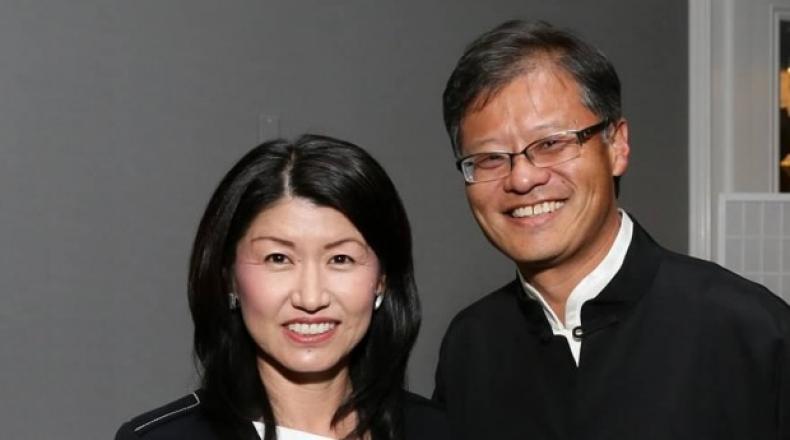 Jerry Yang and his wife Akiko Yamazaki