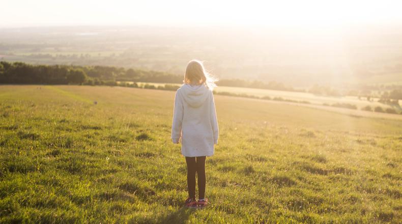 woman looking at horizon