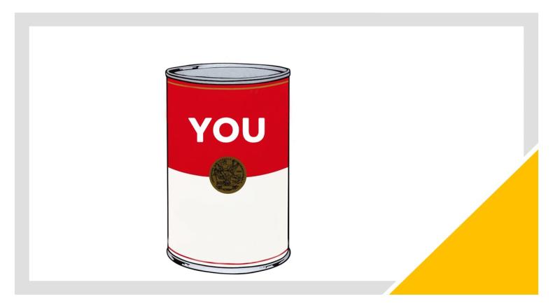 soupcan with word you on it