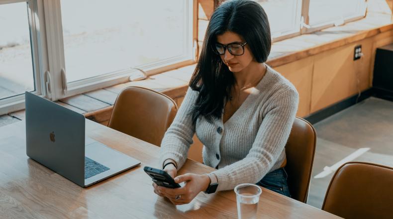 woman working