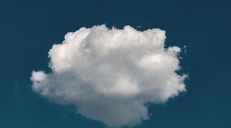 white cloud in blue sky