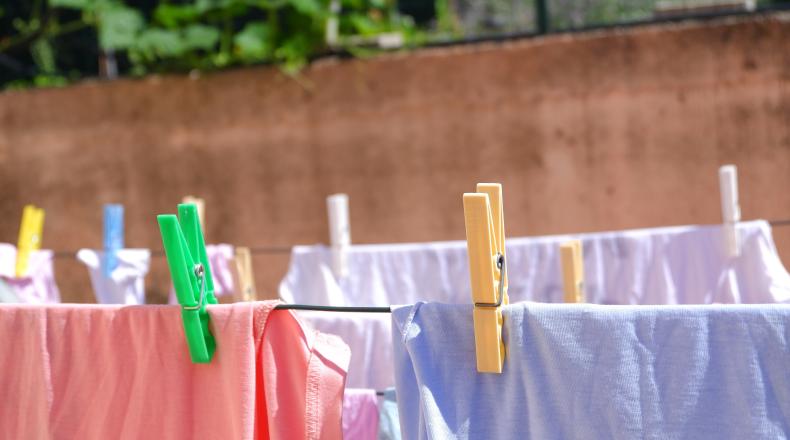 laundry hanging on line