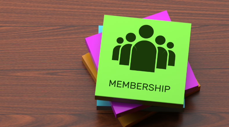 Post-It Notes that say "Membership"