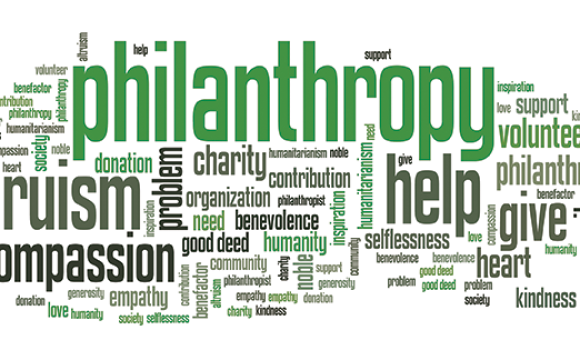 illustration of a word map for philanthropy