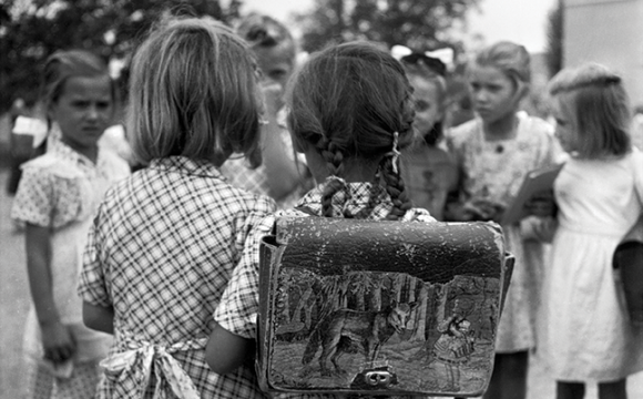 children walking to school