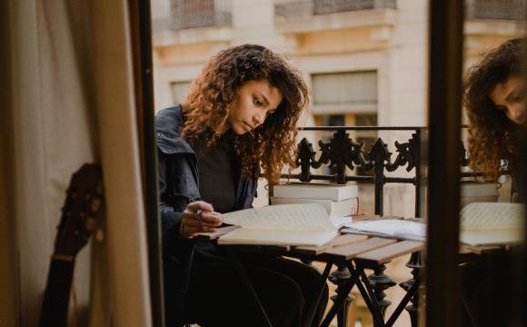 woman reading