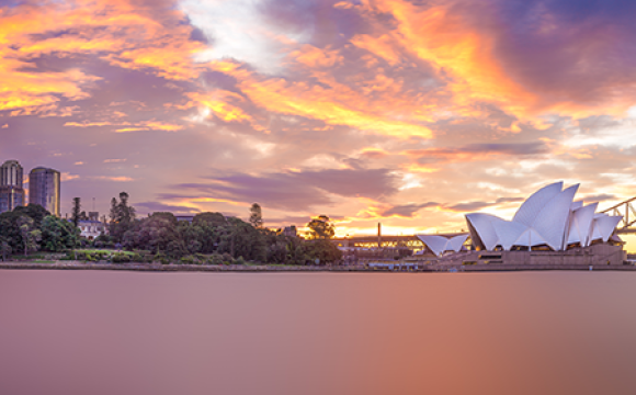 skyline of a city in Australia