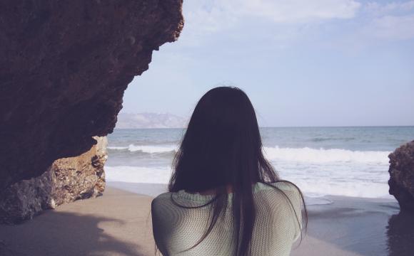 woman at beach