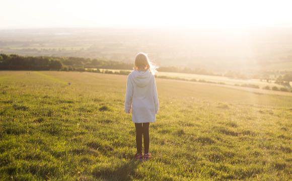 woman looking at horizon