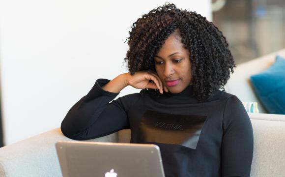 woman working