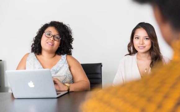 two women conducting an interview