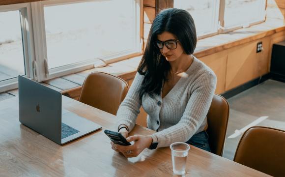 woman working