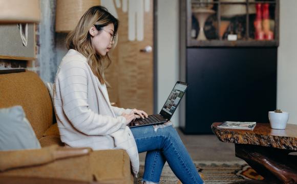 woman working