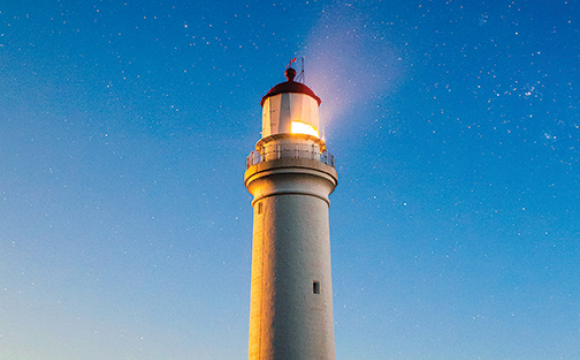 lighthouse at night