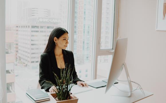 woman working