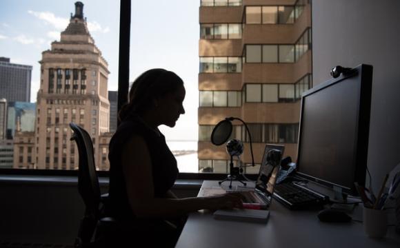 woman at computer