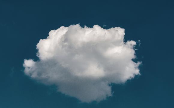 white cloud in blue sky